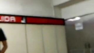 Caught Cruising and sucking in the Public Latin Subway