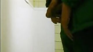 spy cruising in messy restroom