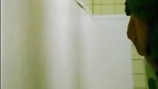 spy cruising in messy restroom