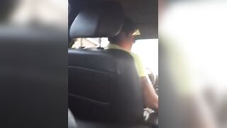 Uber Driver touched my huge fat cock to pay for the trip