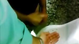 Handjob at the urinal for a straight boy