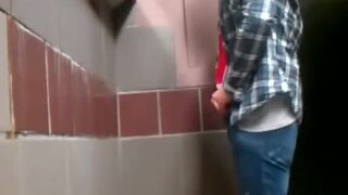 big dick at urinal Bar