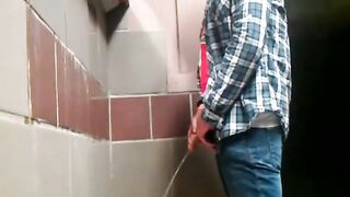 big dick at urinal Bar