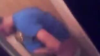 Caught str8 latino in cyber restroom JO after watching porn