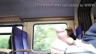 Man Watching Me Jerk Off on public bus
