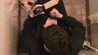 Caught wanking in public toilets