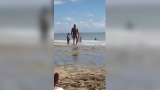Huge Cock on the Beach