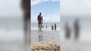 Huge Cock on the Beach