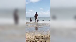 Huge Cock on the Beach