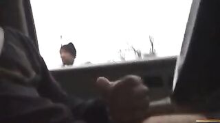 Caught jerking off in the car