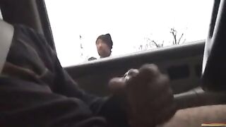 Caught jerking off in the car