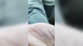 Garbage truck driver masturbates in the parking lot