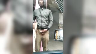 I caught a homeless man exhibiting himself on the street