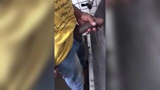 Getting a handjob from a stranger in a public toilet