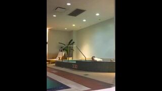Big dick football player coming out of his jacuzzi