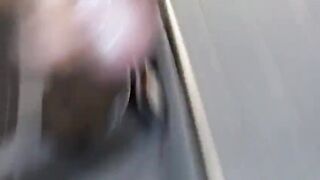 Caught a big black cock stroking in the gym bathroom
