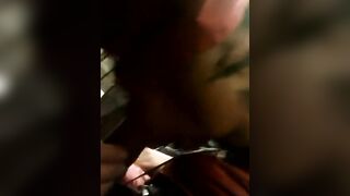 Horny black rubbing his cock in a public train on his way to work
