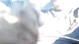 Horny black shows his cock in the middle of the street