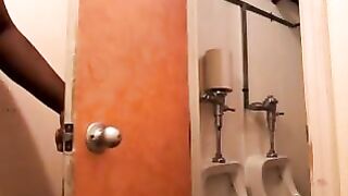 Big chubby black guy rubbing his fat uncut cock