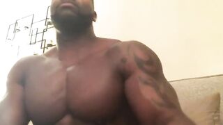 Huge muscular guy shows off his beautiful thick cock