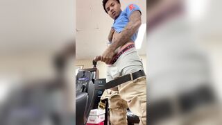 Young black dude showing his delicious cock