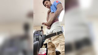 Young black dude showing his delicious cock
