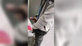 Found a jamaican guy masturbating at the bathroom airport