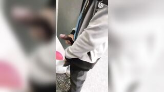 Found a jamaican guy masturbating at the bathroom airport