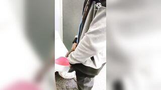 Found a jamaican guy masturbating at the bathroom airport