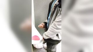 Found a jamaican guy masturbating at the bathroom airport