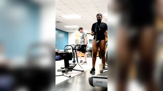 caught Showing off my  cock in the gym