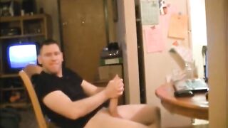 straight dad taking advantage of being home alone