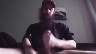 Horny lumberjack masturbates after a long day at work