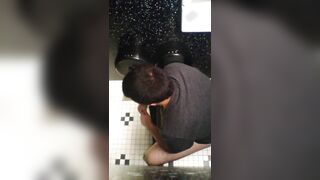 Found my step brother masturbating a restaurant bathroom