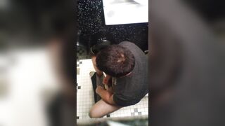 Found my step brother masturbating a restaurant bathroom