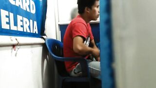 Caught a guy masturbating in a cyber cafe while watching porn