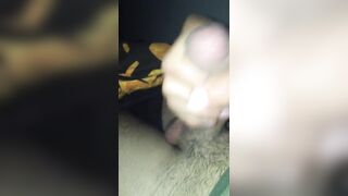 Rubbing my nice shaved cock