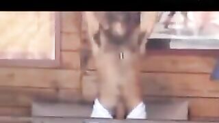 Spying on my neighbor while he masturbate