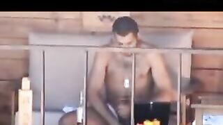 Spying on my neighbor while he masturbate