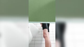Cought despret Teen pissing