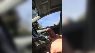 Caught stroking my cock in a parking lot