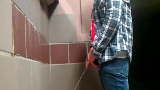 Spying on guys pissing and masturbating in public toilets