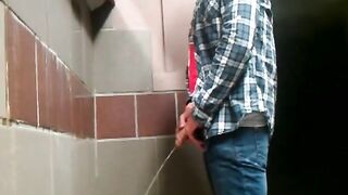 Spying on guys pissing and masturbating in public toilets