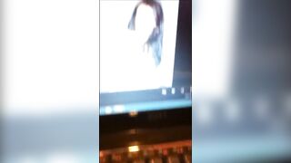 Horny guy masturbates his delicious cock while watching porn