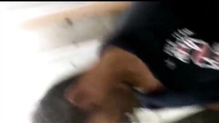 Caught a guy showing his cock and masturbating at a urinal