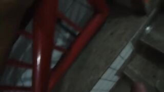 masturbating while walking around the mall