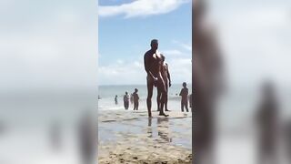 Caught Huge stick walking on the beach