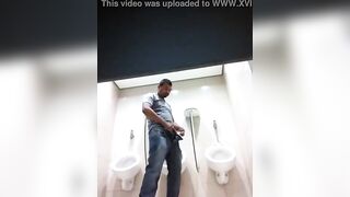 Caught some guys masturbating in the urinals