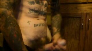 Tattooed stud does a solo show