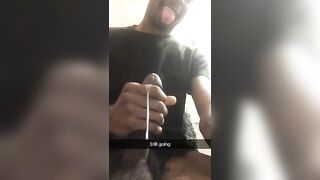 Nigga stroking and shooting a huge load